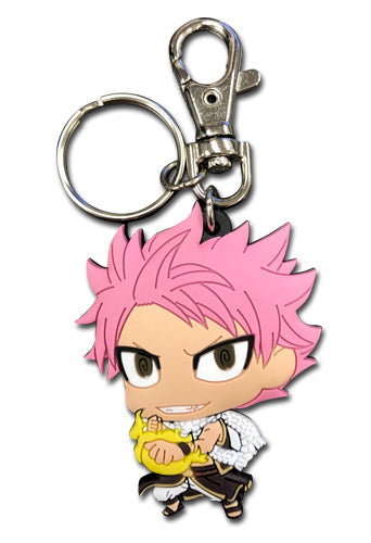 FAIRY TAIL - SD NATSU GRIN W/ FIRE PVC KEYCHAIN
