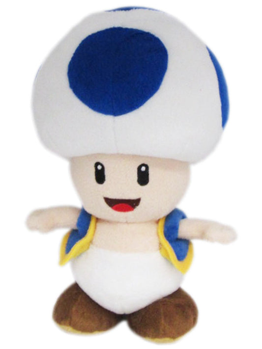 SUPER MARIO - BLUE TOAD 8" PLUSH