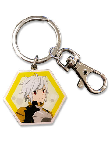 IS IT WRONG TO TRY TO PICK UP-DANMACHI - BELL METAL KEYCHAIN